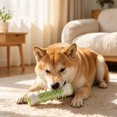 Interactive Self-Brushing Dog Dental Chew Stick