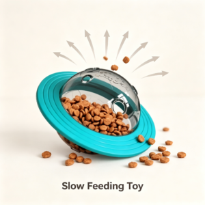 Interactive UFO Slow Feeder Dog Toy