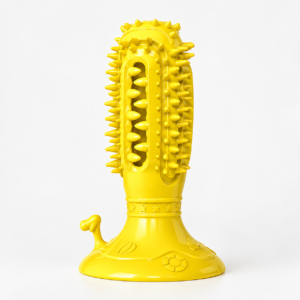 Classic Squeaky Dog Toothbrush Chew Toy with Suction Base