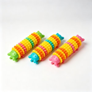 Antenna Caterpillar Dog Chew Toy, Textured Dental Toothbrush for Teeth Cleaning & Teething