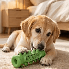 Interactive Self-Brushing Dog Dental Chew Toy