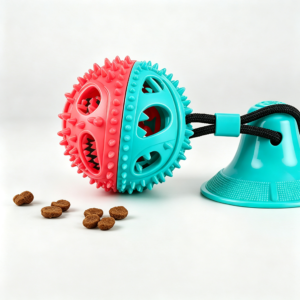 Interactive Suction Cup Tug Ball & Treat Dispenser