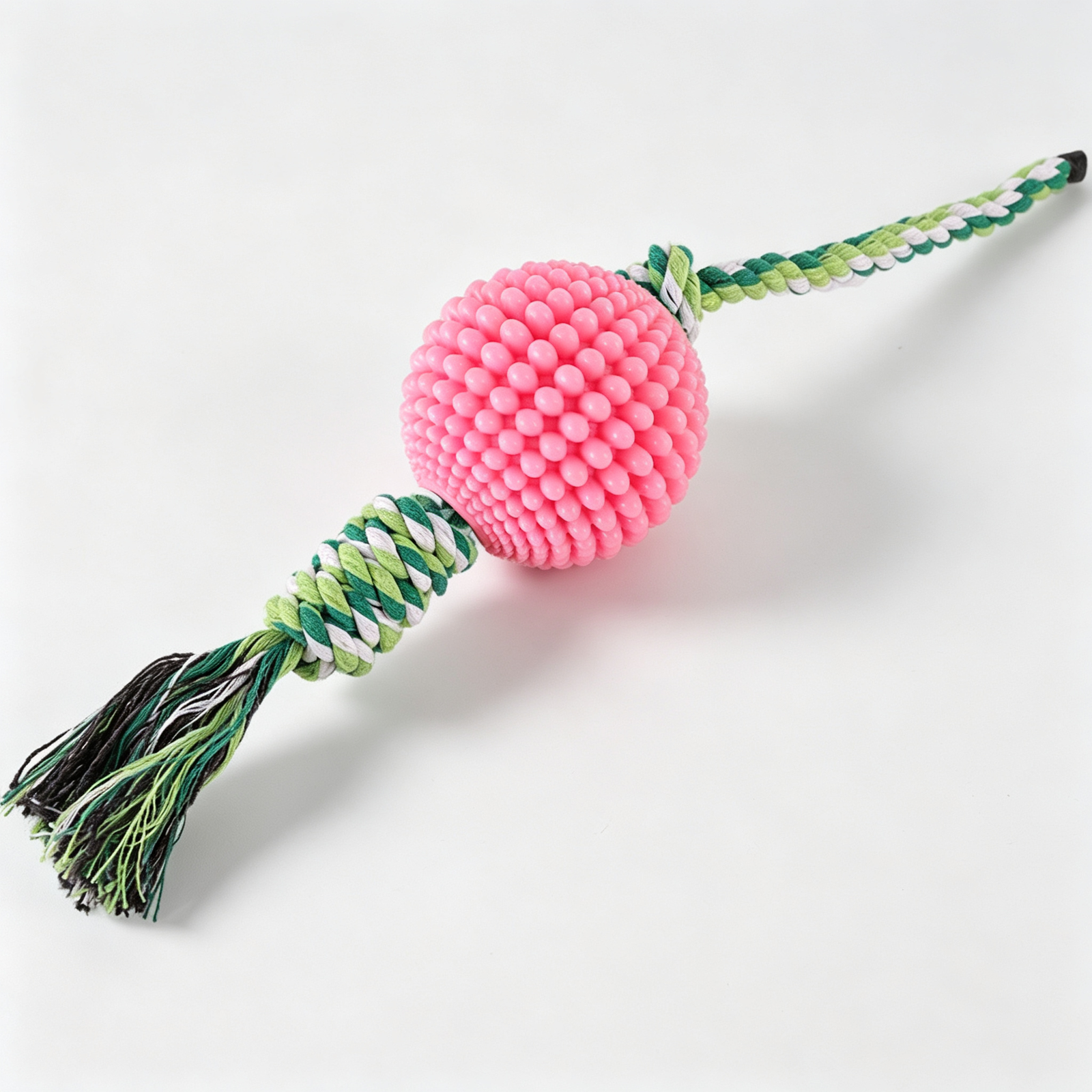 Spiked Ball & Rope Tug Dog Chew Toy - 图片 2
