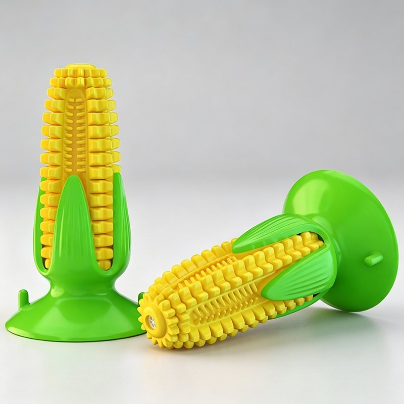 Interactive Corn Suction Chew & Dental Toy for Dogs