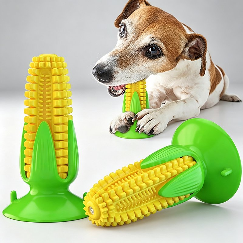 Interactive Corn Suction Chew & Dental Toy for Dogs - 图片 2