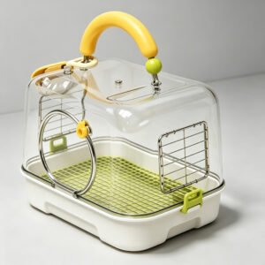 Clear Travel Carrier Cage for Small Pets & Birds