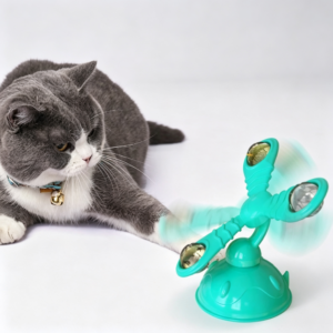 Suction Cup Windmill Cat Toy