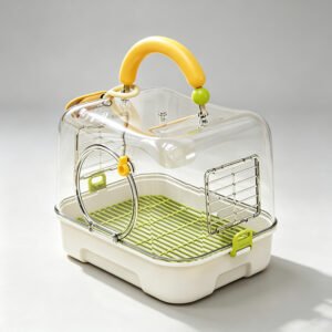 Clear Travel Carrier Cage for Small Pets & Birds