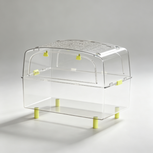 65cm Large Luxury Hamster Cage, Transparent PET+ABS Hamster Enclosure for Small Pets