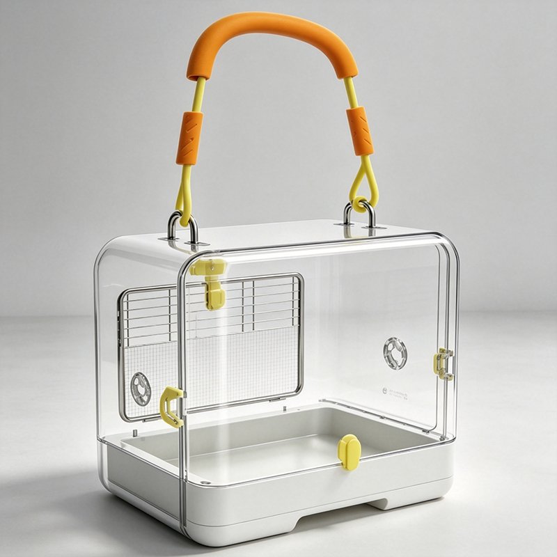 Clear Handbag-Style Travel Carrier for Small Pets - 图片 3