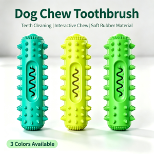 Soft Rubber Dog Toothbrush & Chew Stick