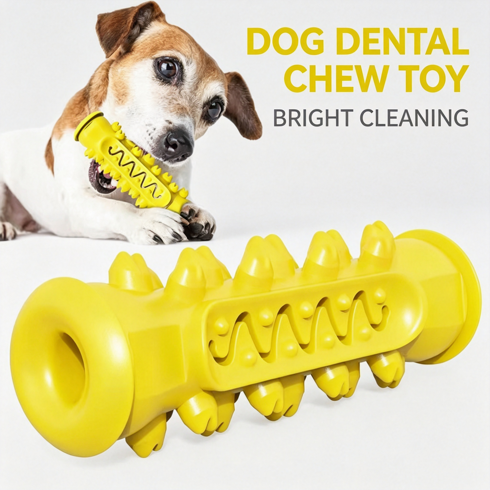 Interactive Self-Brushing Dog Dental Chew Toy - 图片 3