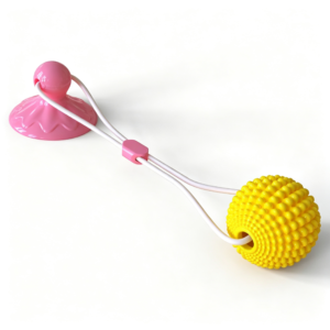 Suction Cup Dog Tug Ball Interactive Chew Toy
