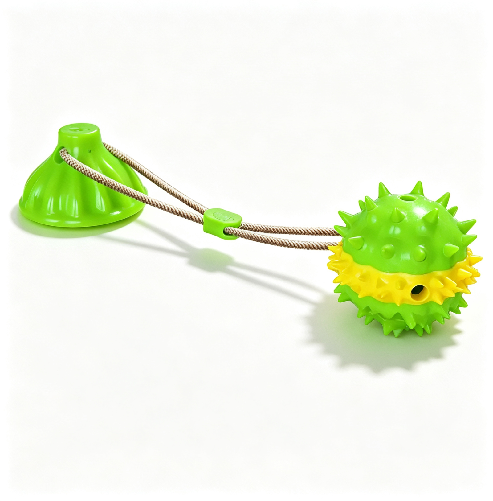 New Squeaky Suction Cup Dog Ball Toy, Interactive Treat Dispensing Tug Toy with Rope - 图片 3