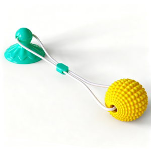 Suction Cup Dog Tug Ball Interactive Chew Toy