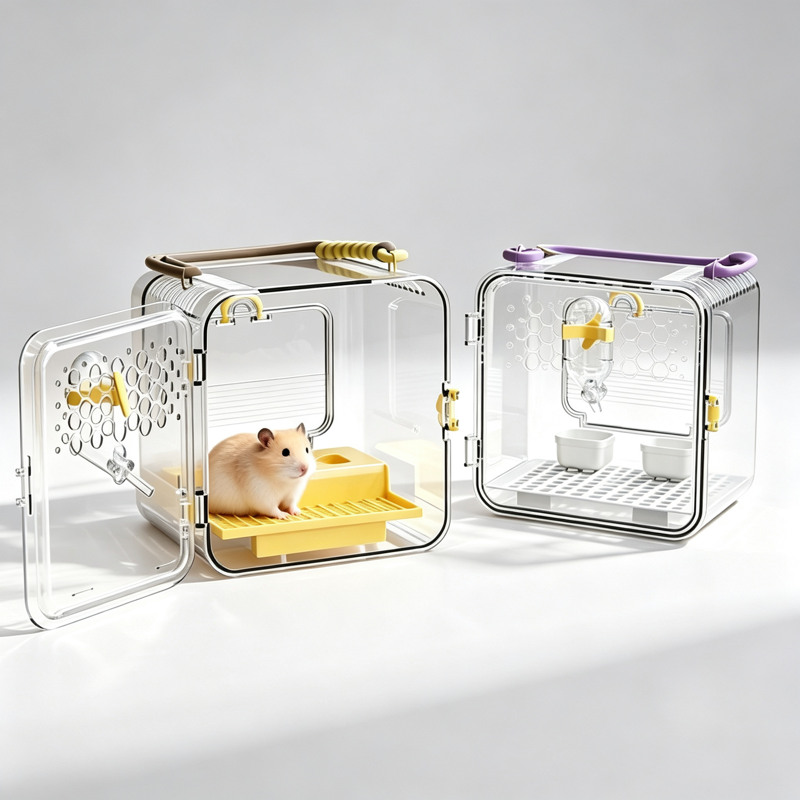 Transparent Treasure Box Small Pet Travel Carrier - 图片 4